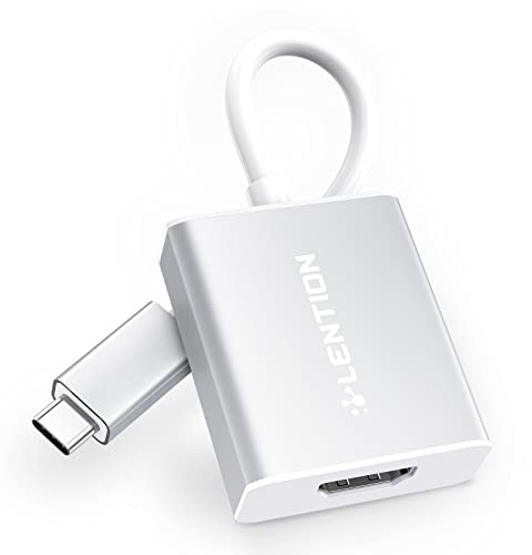 LENTION USB C to 4K HDMI Digital AV Adapter Compatible 2025-2016 MacBook Pro, New Mac Air/iPad Pro/Surface, Chromebook, Samsung S20/S10/S9/S8/Plus/Note 10/9/8, More (4KHDMI, Silver)