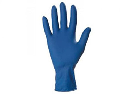 Ico 50 stycken latexhandskar hög risk blå tjock s/p gr. XL kläder och accessoarer, flerfärgad