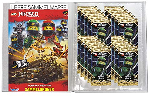 Lego Ninjago - Serie 4 Trading Cards - 1 Leere Sammelmappe + 20 Booster - Deutsch