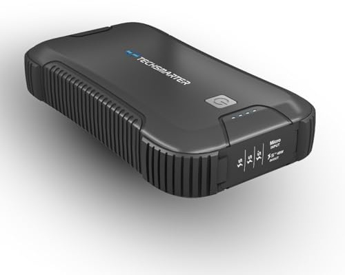 Techsmarter Heavy Duty Waterproof Power Bank 30000mAh 45W USB-C PD Portable Camping Outdoor Charger with Flashlight Compatible with iPhone, Galaxy, iPad, MacBook