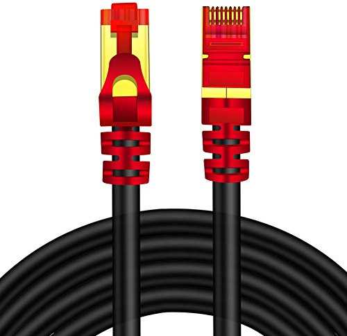 Yeung Qee Outdoor CAT 7 Ethernet Cable 80m, CAT 7 ethernet Cable RJ45 LAN Cable Gigabit Network Patch Cord SSTP Waterproof Direct Burial for Modem, Router, Patch Panel, PC,Laptop (80m)