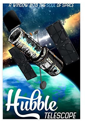 MJKO Hubble Teleskop Retro-Kunst Leinwand Poster Wandkunst Dekor Druck Bild Gemälde für Wohnzimmer Schlafzimmer Dekoration Rahmen Stil 60 x 90 cm