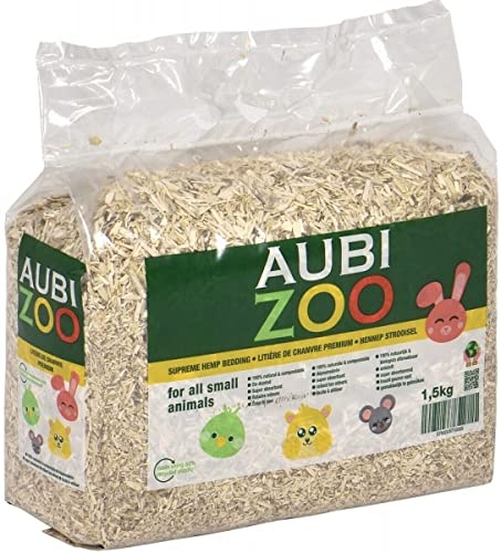 AubiZoo Premium Hemp Bedding for Small Animals 1.5kg Hemp Bedding Hamster Bedding Guinea Pig Bedding Rabbit Bedding