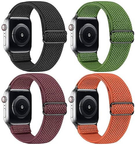 SOiiKE Elastique Bracelets Compatibles avec Bracelet Apple Watch 38mm 40mm 41mm 42mm 44mm 45mm 46mm 49mm, Bracelet de Réglable Sport en Nylon pour iWatch Series 11/10/9/8/7/6/5/4/3/2/1 SE Ultra 3/2/1
