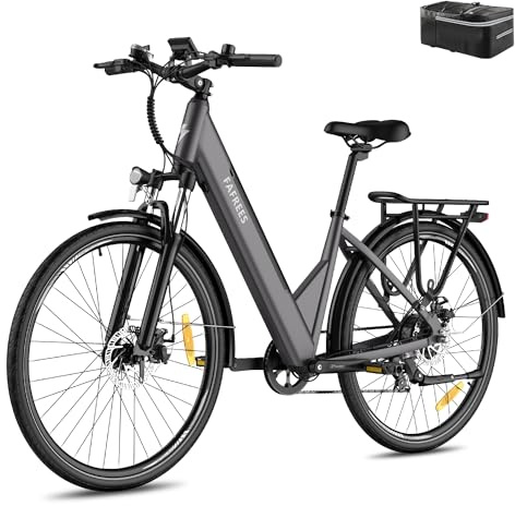 Fafrees F28 Pro City E-Bike 27.5 Elektrofahrrad mit APP-Steuerung und USB-Anschluss 250W Motor 36V 14,5Ah Integrierter Abnehmbarer Akku 7-Gang-Schaltung E-Mountainbike