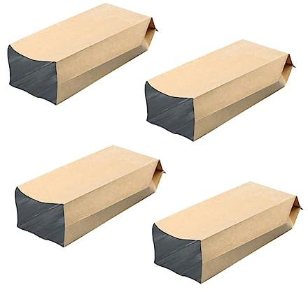 ABOOFAN 100pièces Sachets Cadeau Kraft avec Fermeture Aluminium Sachets Emballage Alimentaire à Soufflet Latéral pour Thé et Fruits Secs Réutilisables et Hermétiques