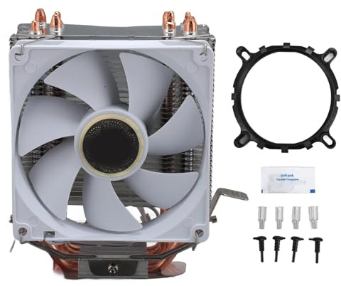 CPU-Luftkühler, 9 Cm, 4 Heatpipes, 3-Draht-CPU-Lüfter, 12 VDC, 2000 U/min, mit Halterung für 775 1150 1151 1155 1156 1200 1700 1356 1366 für AM1/AM2/AM2+/AM3/AM4