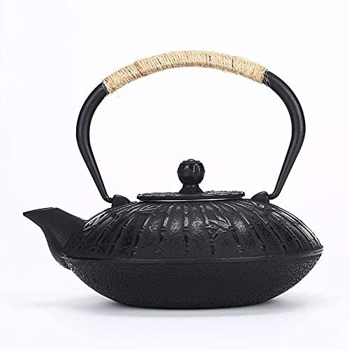 OQHAIR Set in ghisa Set da tè Ghisa 0 9L Ghisa Pentola in Ferro Ese Non Rivestita Pentola in ghisa Acqua bollita Set da tè Pentola in ghisa Regalo Decorazione della casa Presente,