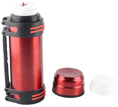 Kadimendium Botella de Agua Aislada de 2L con Correa, Botella de Acero Inoxidable Al Vacío, Gran Capacidad para Acampar, Senderismo, Ciclismo, Viajar