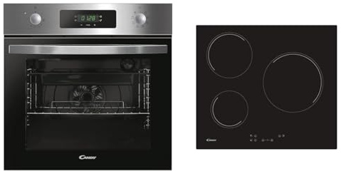 Candy Idea FIDC X625 L, Horno Multifunción, 70L, 1 Bandeja y 2 Rejillas, Ventilador Radial & CH63CC, Placa Vitrocerámica, 3 Zonas, 60CM, 10 Niveles de Potencia, 5,5KW, Mandos Centrales