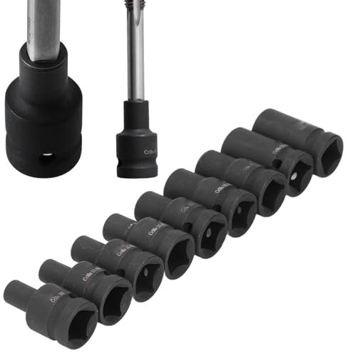 9-teiliges Wasserhahn-Steckschlüssel-Set, 1/2-Zoll-Antrieb, Vierkant-Wasserhahn-Steckschlüsselsatz, Wasserhahn-Steckschlüssel-Adapter,