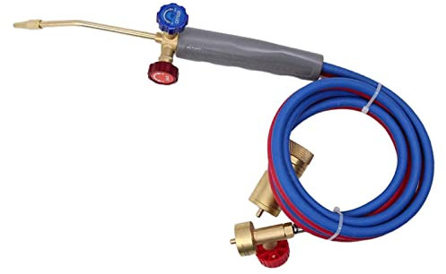 Premium Jewelry Kupfer-Gasbrenner-Set, Sauerstoff-Schweiß-Lötbrenner für präzise Handwerkskunst, Metalle und Elektronik, Kupferkonstruktion, sicheres Ventil-Design, 2000 mm Länge