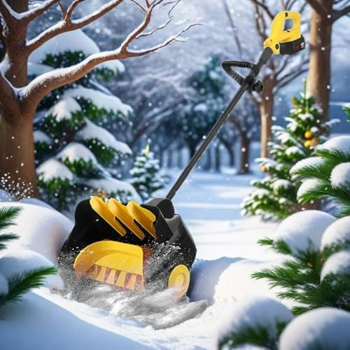 WEIMILOR Pala quitanieves inalámbrica, Pala quitanieves con batería, soplador de Nieve eléctrico de Mano con Mango Ajustable, soplador de Nieve Recargable, Distancia de Lanzamiento,1xbattery