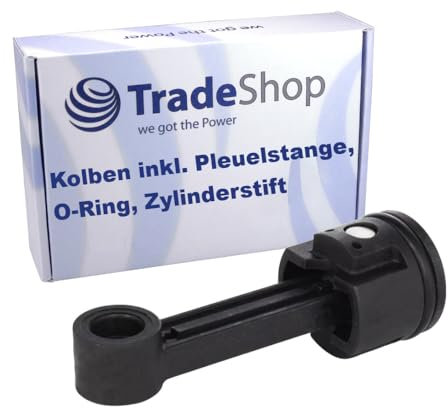 Trade-Shop 4in1 Komplett-Set: Kolben + Pleuelstange + O-Ring + Zylinderstift kompatibel mit Berner BCDH-11, kompatibel mit Würth MH 10-SE/Bohrhammer