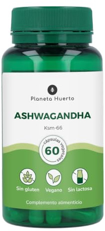 PLANETA HUERTO | Ashwagandha somnifera Bio para Bienestar, Reducción del Estrés, Energía y Equilibrio Natural (Ashwagandha Cápsulas 60)