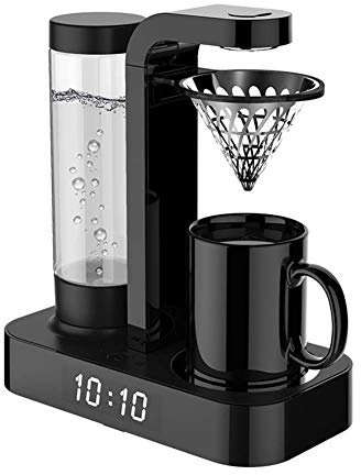 CNNKWXTW Coffee Maker with Timer, Independent Water Tank Automatic Household Tea Machine Ceramic Cup Sharing Hand Coffee Machine (Black)