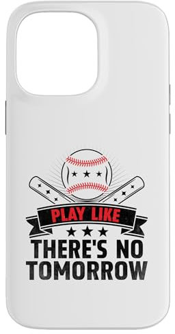 Coque pour iPhone 14 Pro Max Jouez comme il n'y a pas de tomorrow Catcher Pitcher Softball