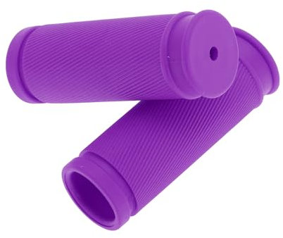 BULLSPANN 2 st cykelhandtag, 85 mm ergonomisk gummidesign med slagskydd för cykel trehjuling, lila