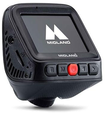 Midland - Dash Cam Auto Street Guardian One, Gadget e Accessori Auto, Dashcam ad Alta Risoluzione, Videocamera con Attivazione Automatica, Telecamera Facile da Installare per Sicurezza Stradale