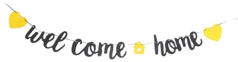 PartyKindom 1satz Willkommen Zuhause Banner Dekorationsbanner Für Einweihungsfeiern Shower Aus Stabilem Für Festliche Anlässe Mit Ansprechendem Design Und Vielseitig Einsetzbar