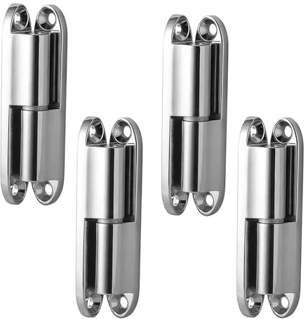 DIYCUT 4 Pezzi Cerniere Porta, Cerniere per Mobili, Cernieres per Ante, Resistente alla Corrosione e Senza Manutenzione, per Porte in Legno, Finestre, Mobili, Porte da Giardino