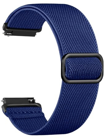 Maledan 22mm Watch Strap for Garmin Venu 3 Strap Venu 2 Vivoactive 4 | Elastic Nylon Sport Loop Band for Garmin Forerunner 255 265 Samsung Galaxy Watch 3 45mm/Amazfit/Fossil for Men Women, Blue