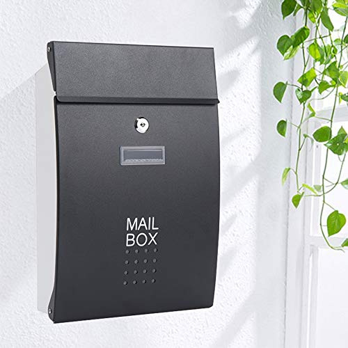 NSTVVEE Buzón de Acero Inoxidable de Pared para Exteriores, almacén, apartamento, casa, jardín, buzón con Cerradura Vertical (Paquete de 3)