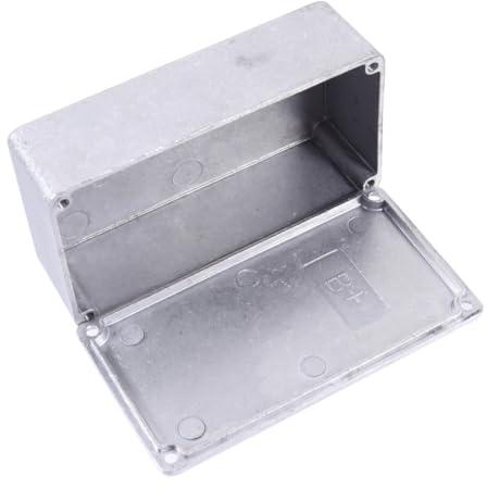 Aluminium Pedalgehäuse Silber, für Selbstgemacht Gitarreneffekt | Druckguss, Polierte Oberfläche, Antirostig, ohne Grate und Kanten, für Gitarrenpedal Bastler