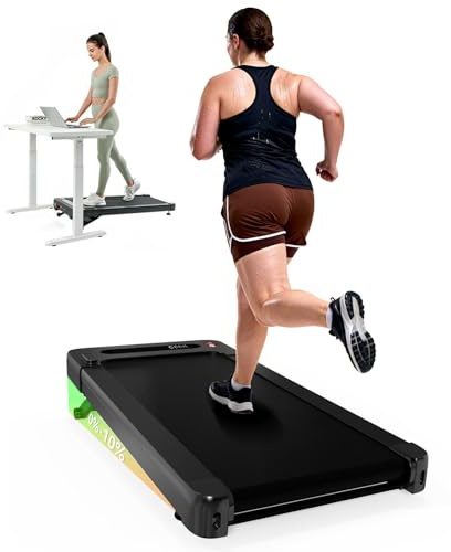 Bluearth Walking Pad mit 10% Automatische Steigung, Laufband Schreibtisch für Zuhause und Büro, Smart App, Laufband für Zuhause mit Immersivem Erlebnis und Live-Kursen,Automatische Neigung-Schwarz