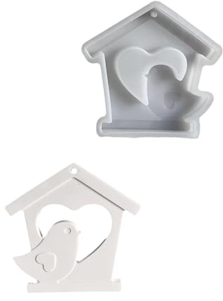 KASFDBMO Moule De Silicone pour Créer des Plaques D'oiseau Maison Creuse