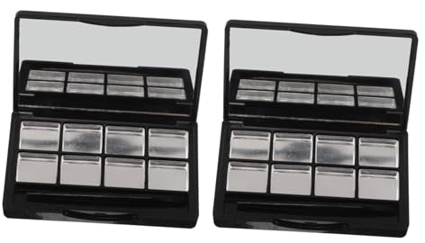 Paleta de Sombras Vacía de 8 Compartimentos, 2 Unidades