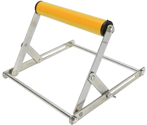 Locadence Miter Saw Stand, Stainless Steel Height Adjustable Portable Cutting Machine Support Frame, Multifunctional Table Saw Stand Roller Support Stand, Scroll Saw Stand (Yellow)