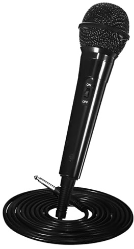 CONGARTENO Microfono Cablato Dinamico Palmare per Karaoke Casa e Streaming Compatibile Dvd Tv Tablet Facile Plug And Play Riduzione Rumore e Suono per Performance Live