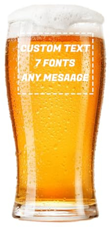 PolyYL Weizenglas mit Gravur 0,56l, Ein Personalisiertes Geschenk z. B. Zum Geburtstag, Vatertag, für Gute Freunde, zu Weihnachten u.v.m (Text)