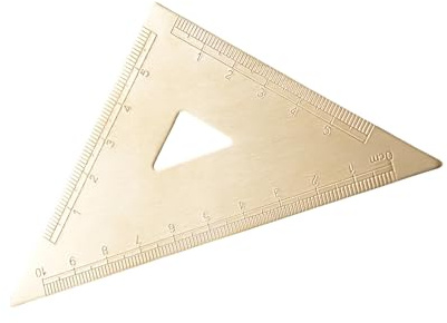 Haodream Règle Triangulaire Vintage rapporteur Papeterie précisions Outil de Mesure mathématiques Demi-Cercles rapporteur géométrie échelle règle en Laiton règle