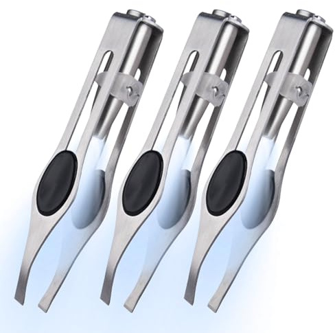 Pinzas para cejas, con acero inoxidable ligero, preciso, profesional, para mujer, para recortadora de facial, para abuela, mamá, esposa, novia y niñas