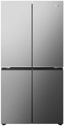 Haier Horizon Collection HCR59F18DNMM - Frigorífico Americano 706L, 4 Puertas, Antibacterias ABT, Motor Inverter, Magic Zone, Total No Frost, Ancho 90,5 cm, Alto 182,5 cm, Metal Fresh, Inox