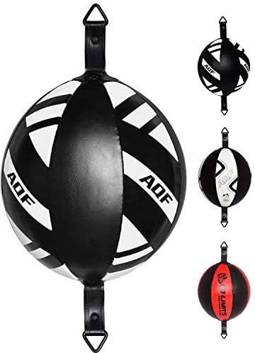 AQF Doppelendball Box Set Speedball mit Bungee Schnüren MMA Punchingball