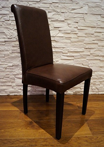 Quattro Meble Dunkelbraun Glanz Echtleder Stuhl Arthur Lederstühle Echt Leder Antique Dark Brown Esszimmerstuhl Lehnstuhl Rindsleder Volleder Esszimmerstühle Esszimmer Lederstuhl