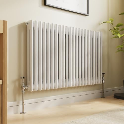 NRG Radiateur de salle de bain traditionnel en fonte Blanc 600 mm
