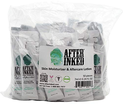 AfterInked Tattoo lozione post-trattamento Bustine da 7 ml Confezione da 50 - senza supporto