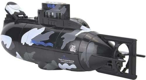 U-Boot-Spielzeug, Mini-Simulation Military Remote Control 6-Kanal-U-Boot für Kinder über 8 Jahre alt(Schwarz)