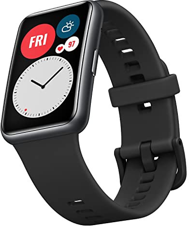 HUAWEI WATCH FIT Smartwatch, 1.64â€ Vivid AMOLED Display, 10 Days Battery Life, Built-in GPS, 5ATM, Oxygen Saturation Detection, Heart Rate Monitoring, Sleep Monitoring, Graphite Black