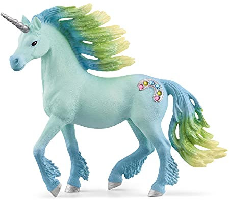 SCHLEICH BAYALA | Zuckerwatte Einhorn 70722 | detailgetreue, Fantastische Figuren | tolles Geschenk für Mädchen und Jungen | wunderschöne Sammelfiguren | Spielfigur ab 5 Jahren | 14 x 4 x 12 cm