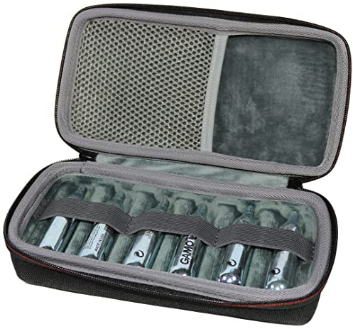 Maoershan CO2-patroner förvaringsfodral kompatibelt med Crosman 丨Umarexss丨Leland 12 gram 8 gram Powerlet-patroner, skyddande förvaringsväska – svart (endast fodral)