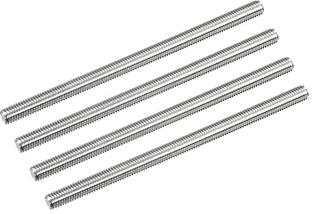 sourcing map 4Stk. Vollgewindestange M8 x 140mm 1,25mm Gewindesteigung Edelstahl 304 Rechtsgewindestangen Stangenbolzen