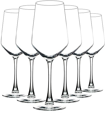 YANGNAY Wine Glasses Set of 6, 13 Oz Red or White Wine Glass with Stem, Perfect for Home, Restaurant, Dishwasher Safe
