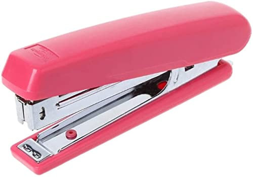 YOOPKA Hefter Portable Metall Manual Hefter verwendet No.10 Heftklammern Desktop Schulbürobedarf Tacker Büro (Color : Rood)