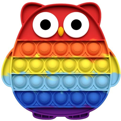 DKDDSSS Pop Bubble Silikon Figetttoys, Rainbow Plopper, Poppets Spielzeug für Kinder und Erwachsene