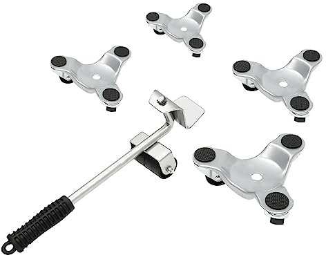 Möbelheber für schwere Möbel 4 Möbelroller mit 3 Stücke 360° Drehbar Metall Dolly Heavy Furniture Moving Dreieck Dolly Tool Maximale Belastung 200 kg